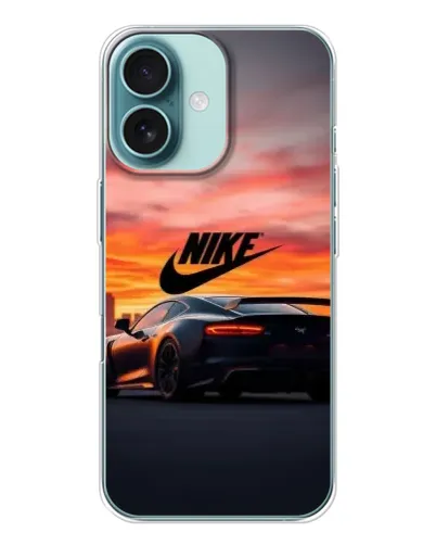 Чохол для iPhone 16 з картинкою «Nike та суперкар»