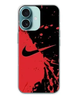 Чохол для iPhone 16 з картинкою «Червоні бризки Nike»