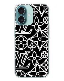 Чохол для iPhone 16 з картинкою «Чорно-білий візерунок LV» Чохол для iPhone 16 з картинкою «Чорно-білий візерунок LV»