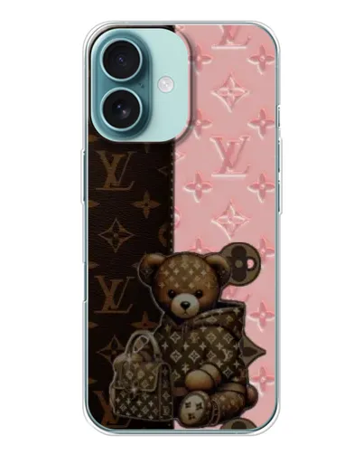 Чохол для iPhone 16 з картинкою «Ведмедик у стилі LV» Чохол для iPhone 16 з картинкою «Ведмедик у стилі LV»