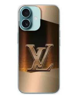 Чохол для iPhone 16 з картинкою «LV — золоте сяйво»