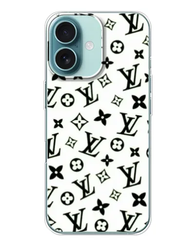 Чохол для iPhone 16 з картинкою «Монохромний хаос LV» Чохол для iPhone 16 з картинкою «Монохромний хаос LV»