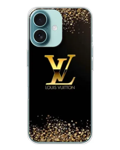 Чохол для iPhone 16 з картинкою «LV — золоті іскри» Чохол для iPhone 16 з картинкою «LV — золоті іскри»