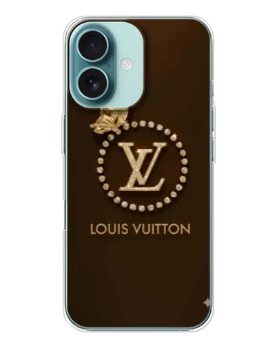 Чохол для iPhone 16 з картинкою «LV — золота печатка» Чохол для iPhone 16 з картинкою «LV — золота печатка»