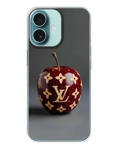 Чохол для iPhone 16 з картинкою «Червоне яблуко LV» Чохол для iPhone 16 з картинкою «Червоне яблуко LV»