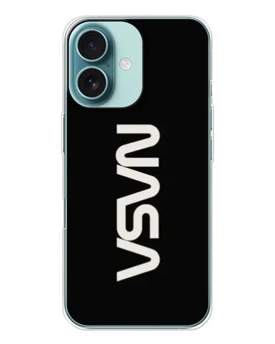 Чохол для iPhone 16 з картинкою «NASA — вертикальний логотип»