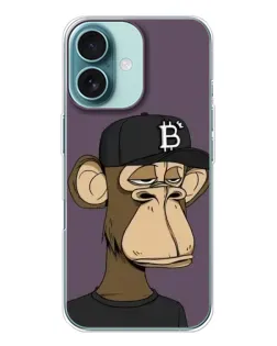 Чохол для iPhone 16 з картинкою «Bored Ape в кепці»