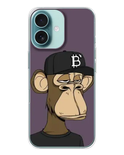 Чехол для iPhone 16 с картинкой «Bored Ape в кепке» Чехол для iPhone 16 с картинкой «Bored Ape в кепке»