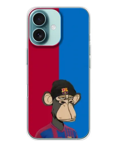 Чехол для iPhone 16 с картинкой «Bored Ape — фанат Барсы» Чехол для iPhone 16 с картинкой «Bored Ape — фанат Барсы»