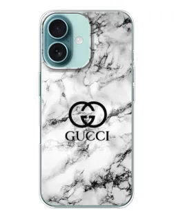 Чохол для iPhone 16 з картинкою «Gucci — мармуровий шик»
