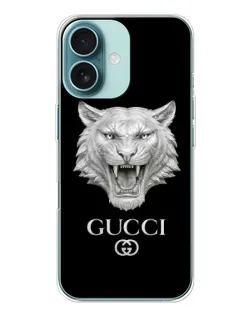 Чохол для iPhone 16 з картинкою «Gucci — срібний лев» Чохол для iPhone 16 з картинкою «Gucci — срібний лев»