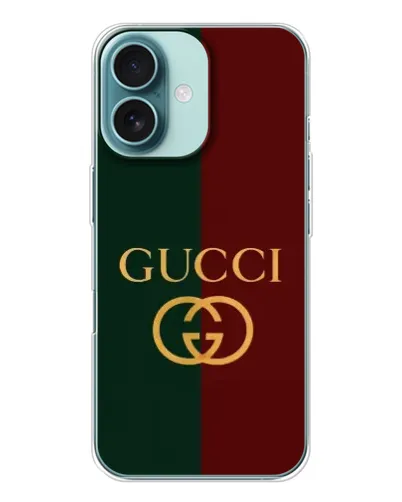 Чохол для iPhone 16 з картинкою «Gucci — темно-зелений градієнт» Чохол для iPhone 16 з картинкою «Gucci — темно-зелений градієнт»