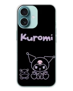 Чехол для iPhone 16 с картинкой «Kuromi — черный минимализм» Чехол для iPhone 16 с картинкой «Kuromi — черный минимализм»
