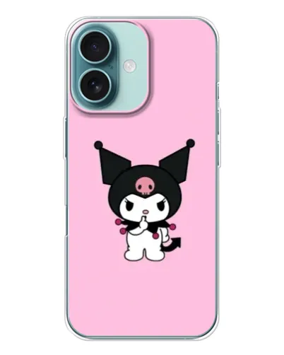 Чохол для iPhone 16 з картинкою «Kuromi — рожева ніжність»