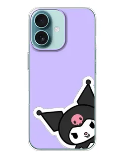 Чохол для iPhone 16 з картинкою «Кумедна Kuromi»