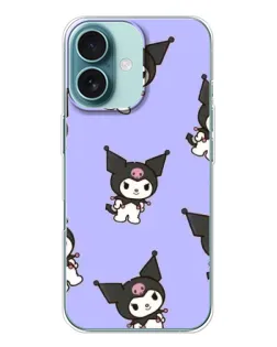 Чохол для iPhone 16 з картинкою «Паттерн з Kuromi»