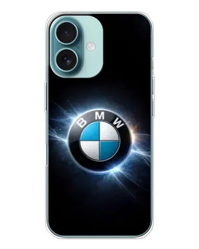 Чехол для iPhone 16 с картинкой «BMW — неоновое сияние»