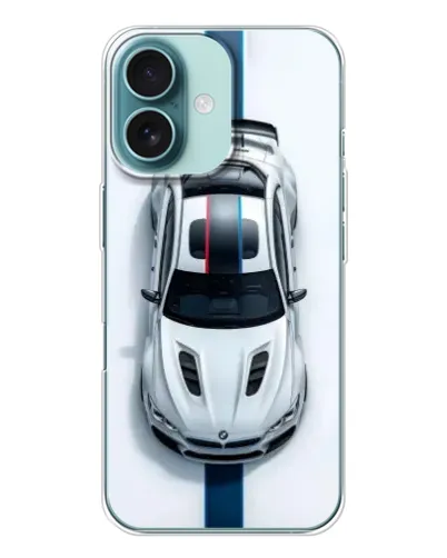 Чехол для iPhone 16 с картинкой «Вид сверху — BMW M»