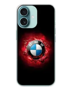 Чехол для iPhone 16 с картинкой «Логотип BMW — вспышка»