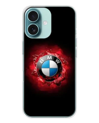 Чехол для iPhone 16 с картинкой «Логотип BMW — вспышка»