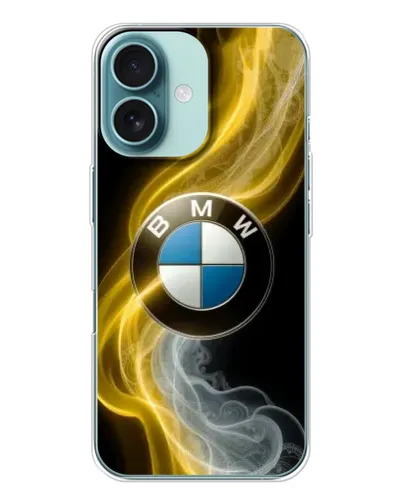 Чехол для iPhone 16 с картинкой «Золотистый дым BMW»