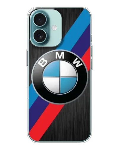 Чехол для iPhone 16 с картинкой «BMW M-stripes стиль»