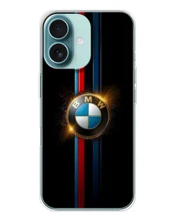 Чехол для iPhone 16 с картинкой «BMW M-Power неон»