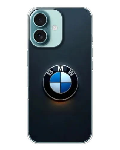 Чехол для iPhone 16 с картинкой «Логотип BMW — минимализм»