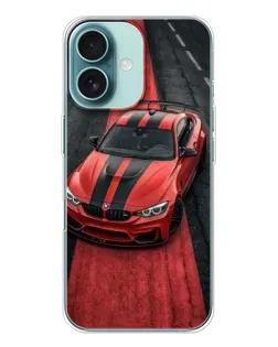 Чехол для iPhone 16 с картинкой «BMW на красной дорожке»