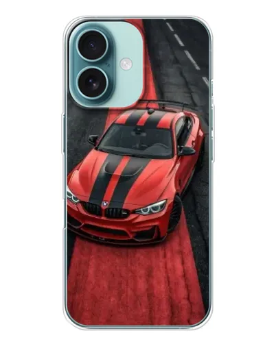 Чехол для iPhone 16 с картинкой «BMW на красной дорожке»