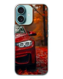Чехол для iPhone 16 с картинкой «Осенняя BMW M4»