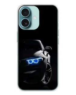 Чохол для iPhone 16 з картинкою «BMW — нічний погляд»