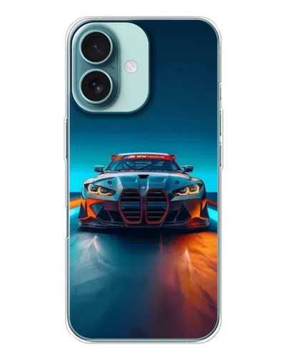 Чохол для iPhone 16 з картинкою «BMW — вогні неону» Чохол для iPhone 16 з картинкою «BMW — вогні неону»