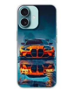 Чохол для iPhone 16 з картинкою «BMW — золота емблема»