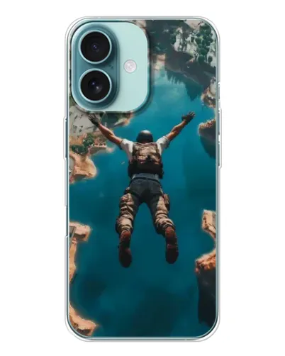 Чехол для iPhone 16 с картинкой «PUBG — свободное падение»