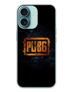 Чехол для iPhone 16 с картинкой «PUBG — золотой логотип»