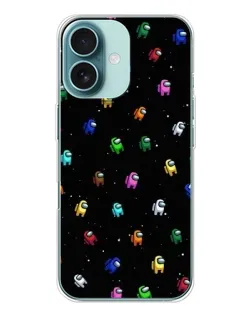 Чехол для iPhone 16 с картинкой «Экипаж Among Us»