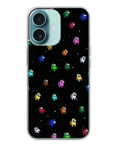 Чехол для iPhone 16 с картинкой «Экипаж Among Us»