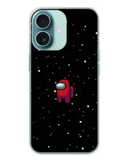Чехол для iPhone 16 с картинкой «Красный Among Us»
