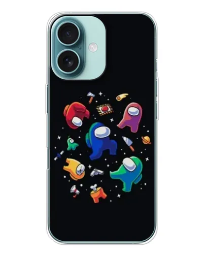 Чехол для iPhone 16 с картинкой «Among Us космос»