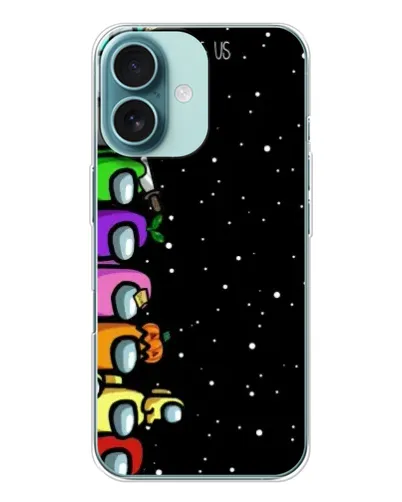 Чехол для iPhone 16 с картинкой «Команда Among Us»