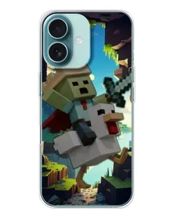 Чехол для iPhone 16 с картинкой «Стив и гусь»