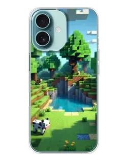 Чехол для iPhone 16 с картинкой «Minecraft летний день»