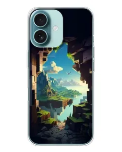 Чехол для iPhone 16 с картинкой «Вид из пещеры»