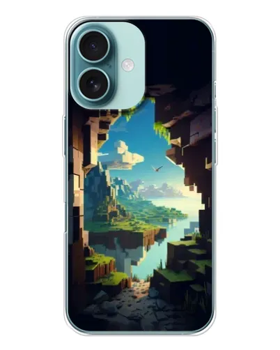 Чехол для iPhone 16 с картинкой «Вид из пещеры»