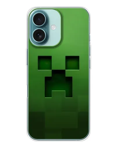Чехол для iPhone 16 с картинкой «Крипер микро-дизайн»
