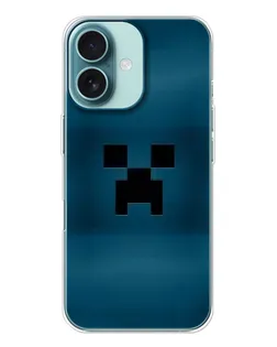 Чехол для iPhone 16 с картинкой «Крипер текстура»