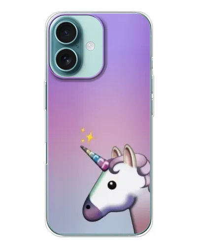 Чехол для iPhone 16 с картинкой «Единорог градиент» Чехол для iPhone 16 с картинкой «Единорог градиент»