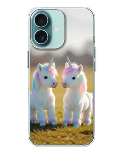 Чехол для iPhone 16 с картинкой «Пара единорогов» Чехол для iPhone 16 с картинкой «Пара единорогов»