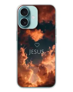 Чехол для iPhone 16 с картинкой «Сияние Имени Jesus» Чехол для iPhone 16 с картинкой «Сияние Имени Jesus»